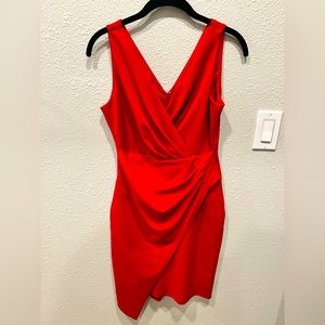 GUESS V-neck Asymmetrical Dress